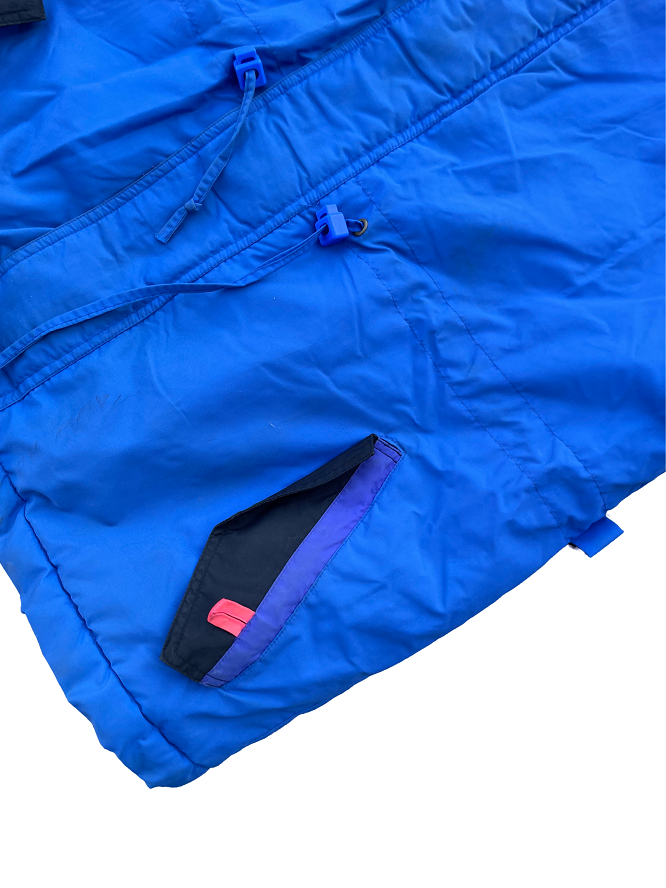 Vintage Target blue colorblock 90's padded waterproof hoodie jacket  L/XL|L36W25| SKU 4390