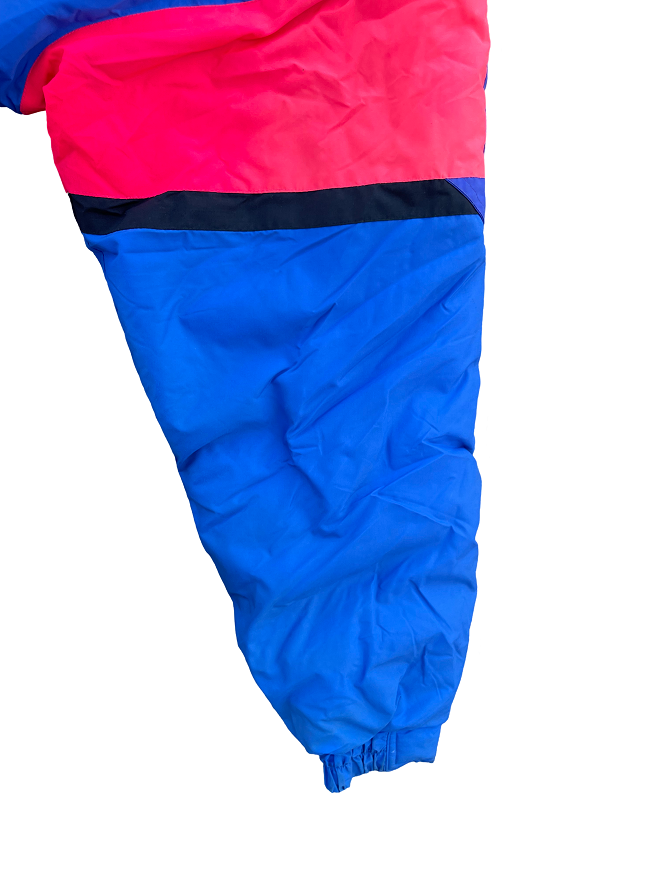 Vintage Target blue colorblock 90's padded waterproof hoodie jacket  L/XL|L36W25| SKU 4390