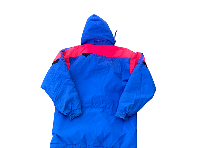Vintage Target blue colorblock 90's padded waterproof hoodie jacket  L/XL|L36W25| SKU 4390