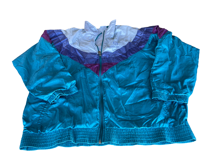 Vintage Sergio Tacchini windbreaker colorblock green jacket in XXL|L31W25| 4391