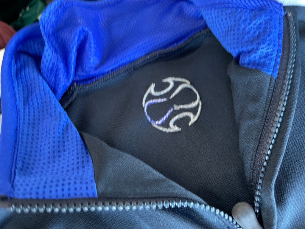 Vintage Adidas Climacool 1/4 zip navy blue sweatshirt in XL|L32 W22|SKU 4393