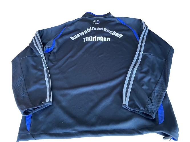 Vintage Adidas Climacool 1/4 zip navy blue sweatshirt in XL|L32 W22|SKU 4393