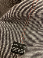 Vintage diesel 1/4 button up grey stripped tshirt size M