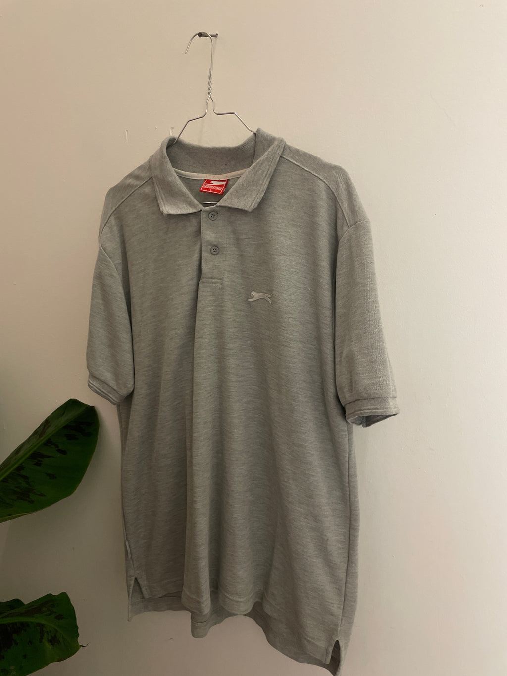 Vintage grey slazenger regular fit polo men tshirt size M