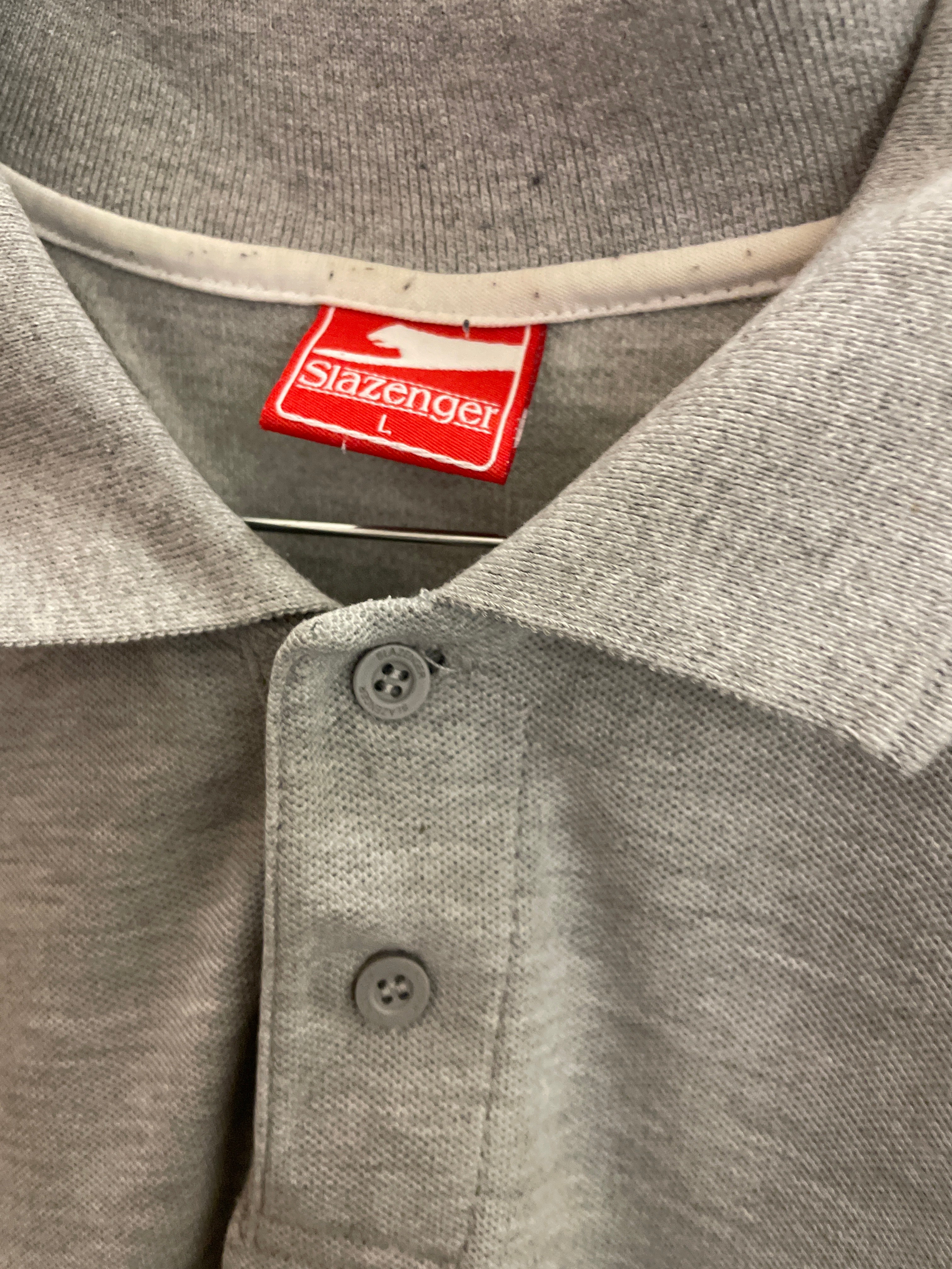 Vintage grey slazenger regular fit polo men tshirt size M