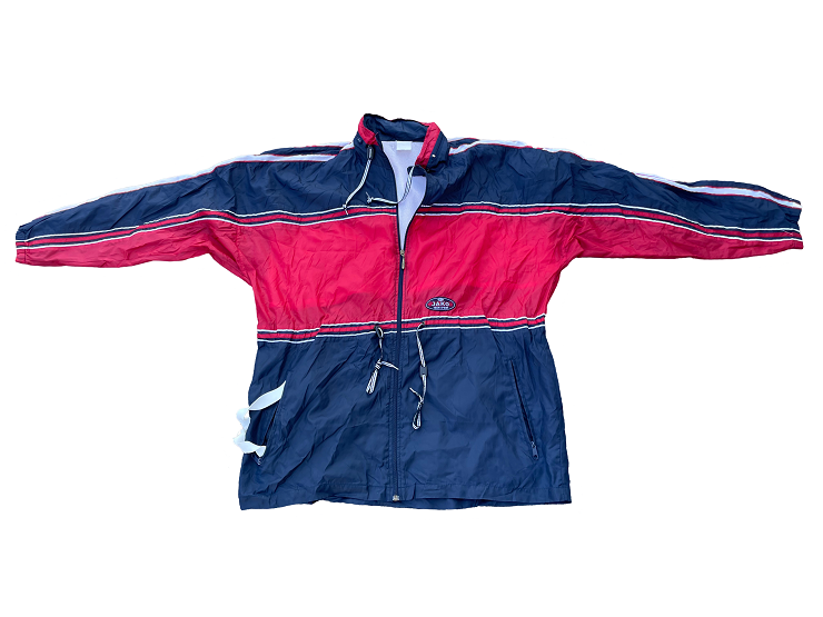 Vintage jako Red/Blue colorblock full zip windbreaker jacket in 2XL|L34W31|SKU 4395