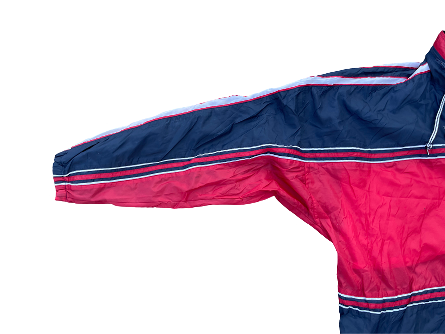 Vintage jako Red/Blue colorblock full zip windbreaker jacket in 2XL|L34W31|SKU 4395
