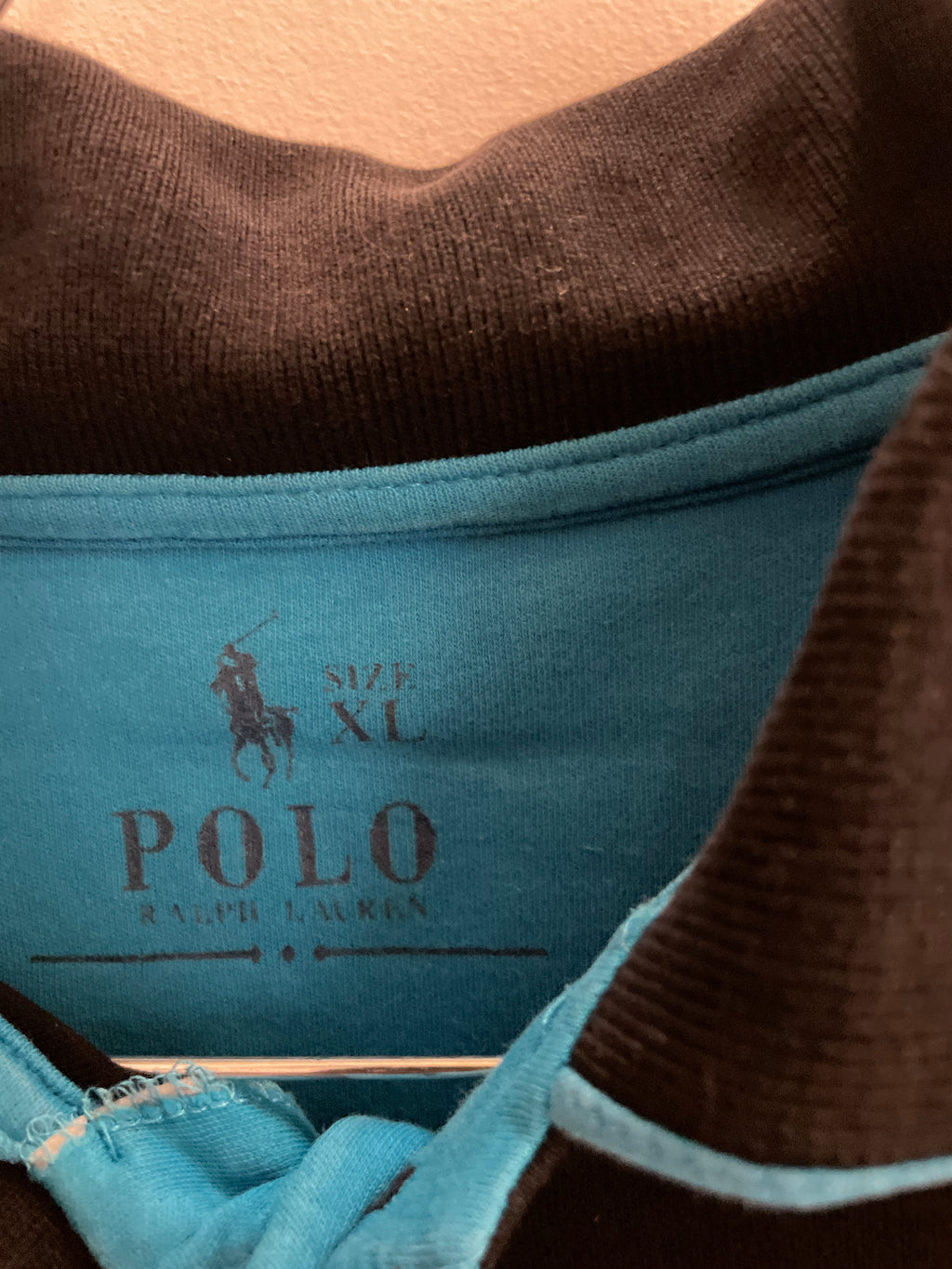 Vintage black polo ralph lauren regular fit polo shirt size XL