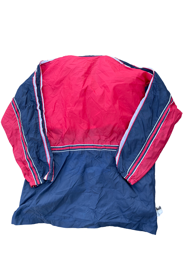 Vintage jako Red/Blue colorblock full zip windbreaker jacket in 2XL|L34W31|SKU 4395
