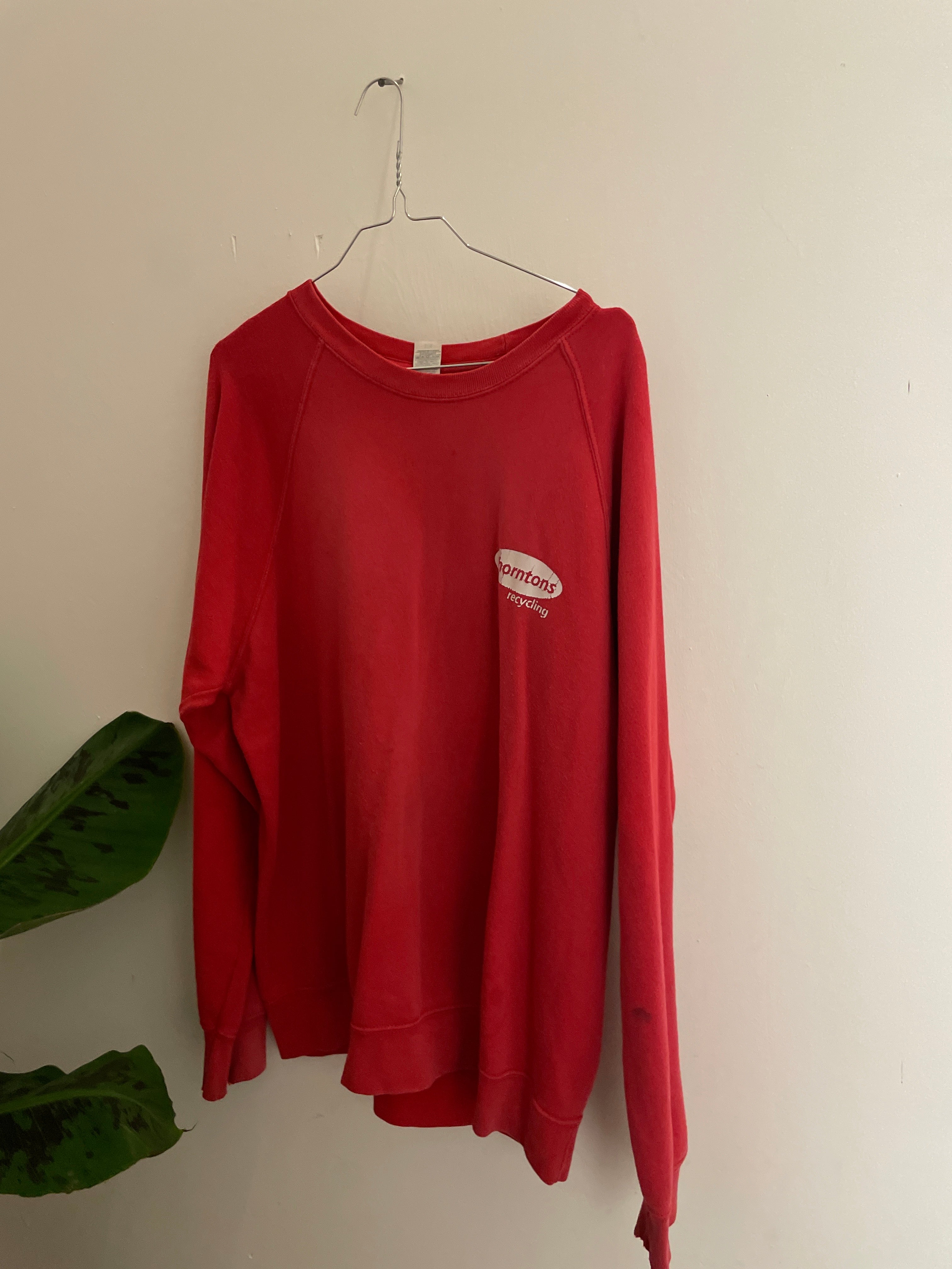 Vintage red fruit of the loom sweatshirt size XL