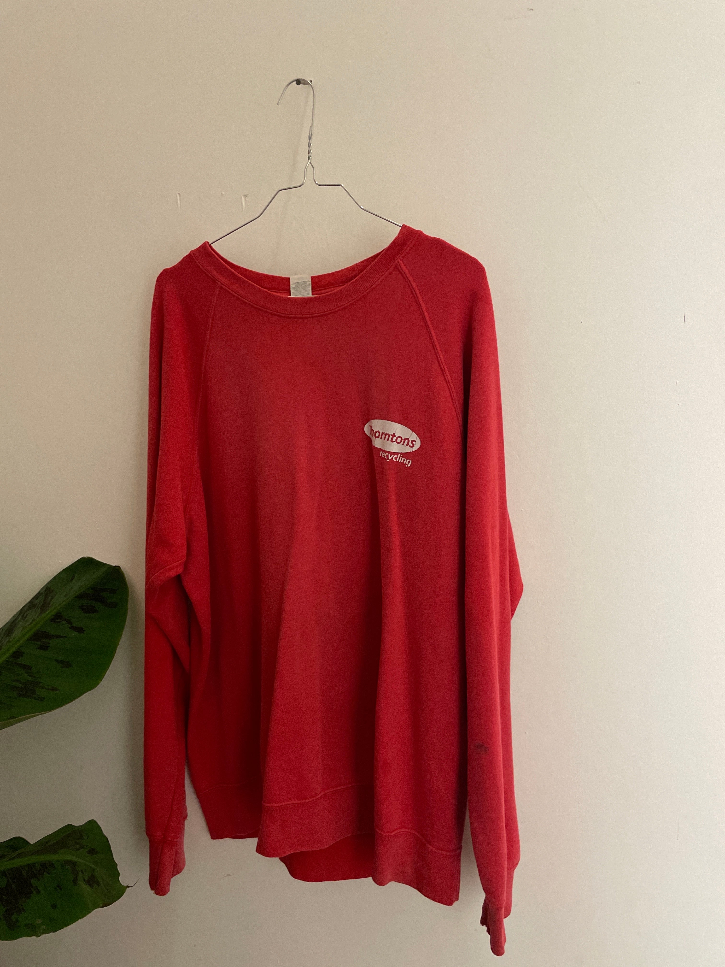 Vintage red fruit of the loom sweatshirt size XL