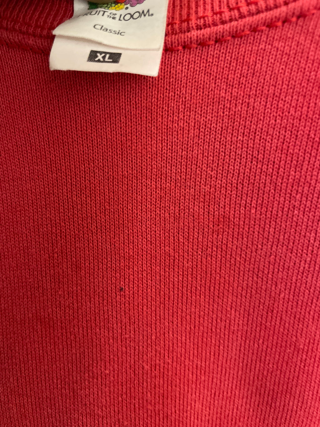 Vintage red fruit of the loom sweatshirt size XL