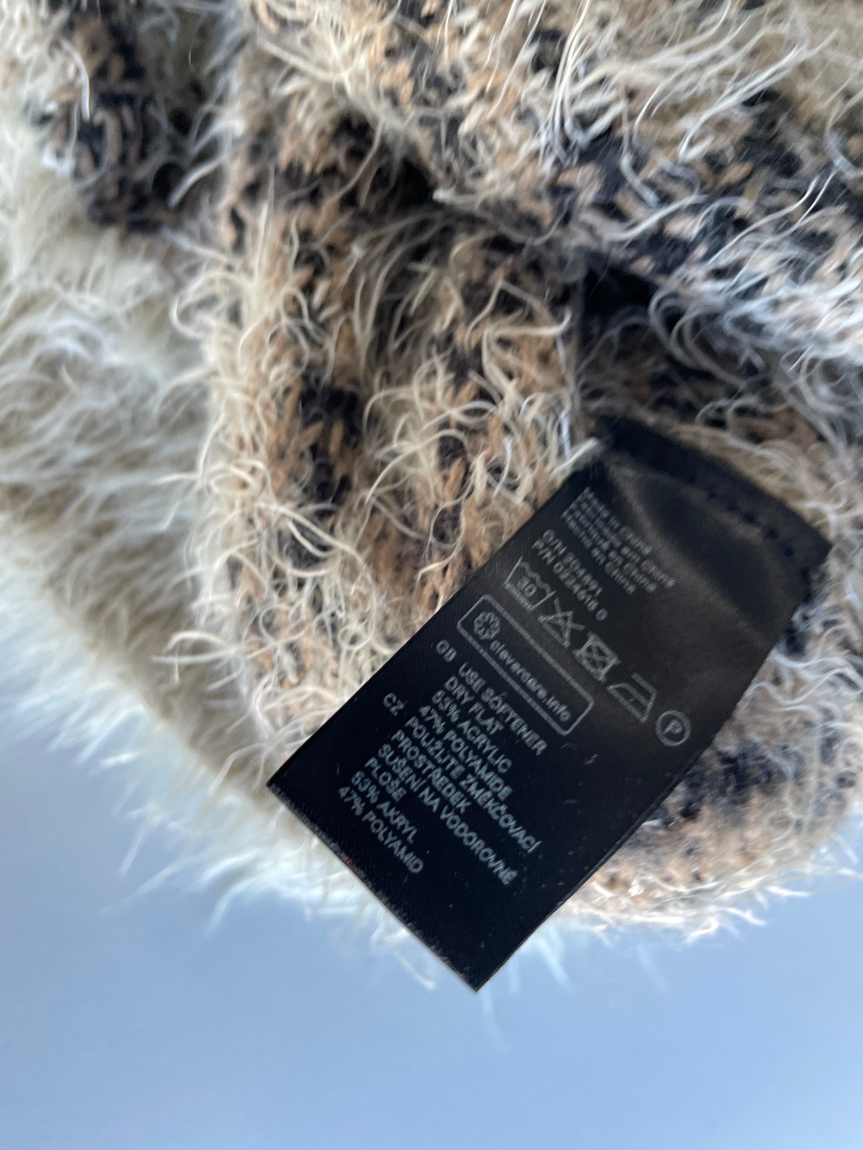 Vintage Women's animal print crew neck multi sweater in S|L 24 W20|SKU 4397