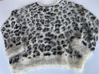 Vintage Women's animal print crew neck multi sweater in S|L 24 W20|SKU 4397