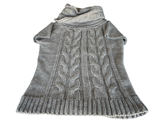 Vintage women's Dunnes store cream knitted  high neck sweater in M|L24W20| SKU 4398