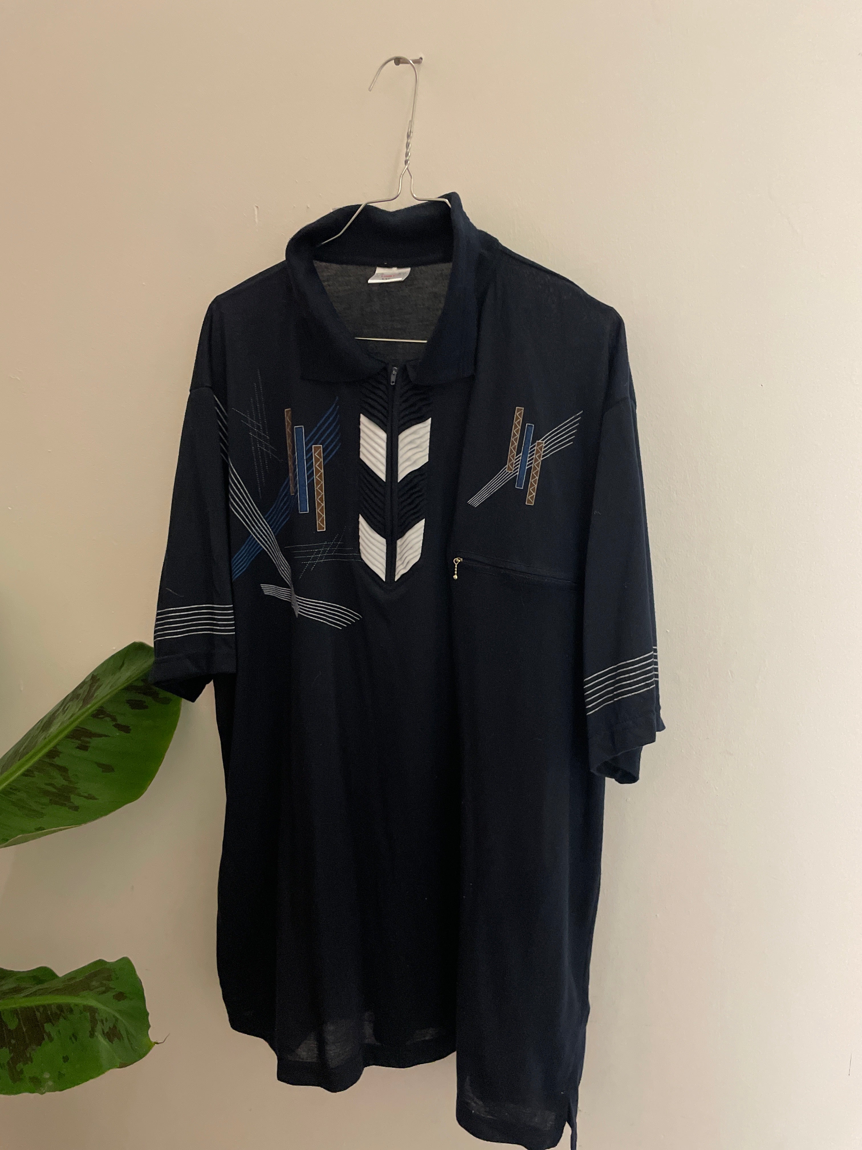 Vintage black mens classic fit polo shirt size XXl