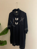 Vintage black mens classic fit polo shirt size XXl