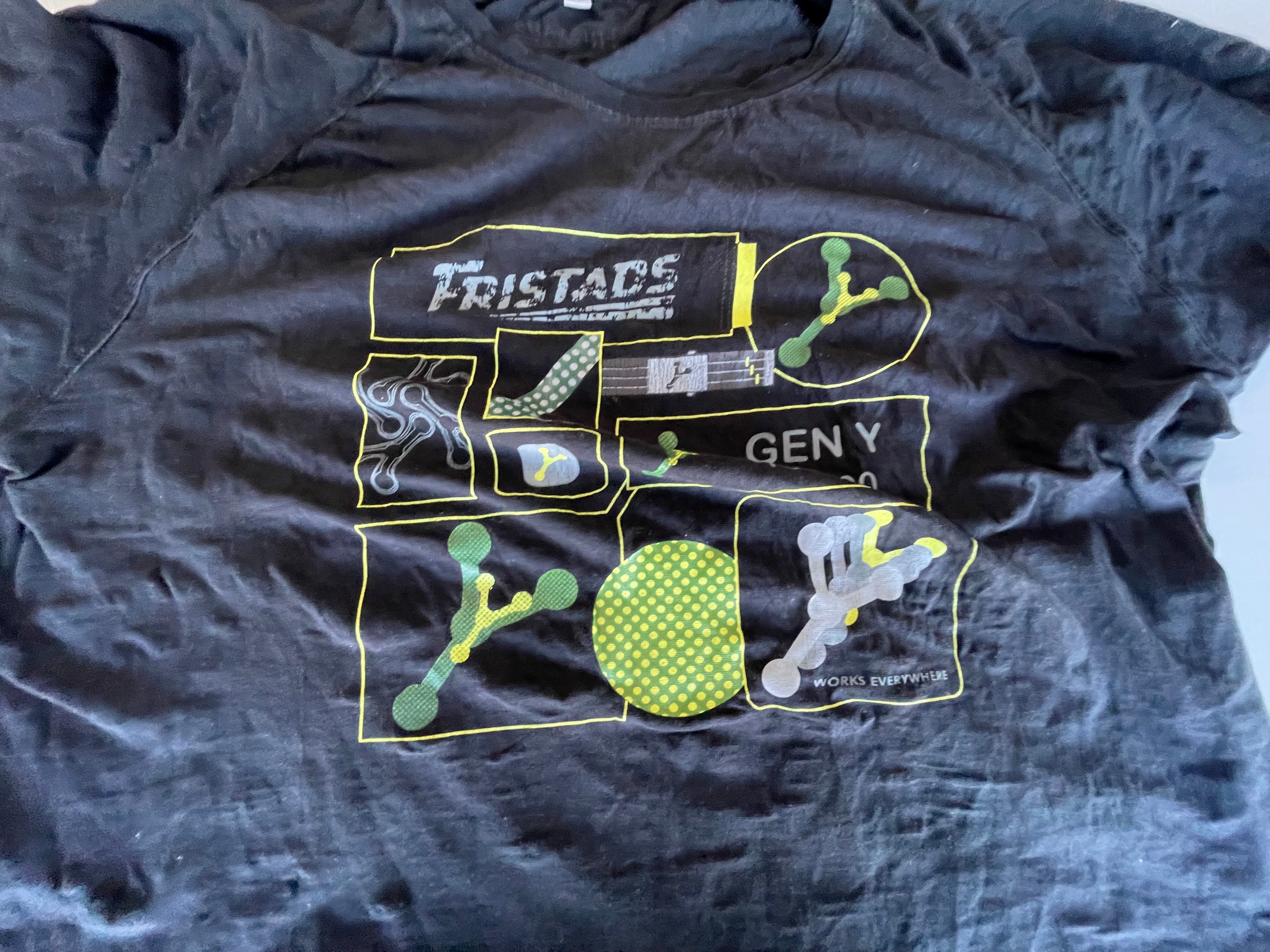 Vintage Fristads graphics black short sleeve tees in M|L29 W24| SKU 4400