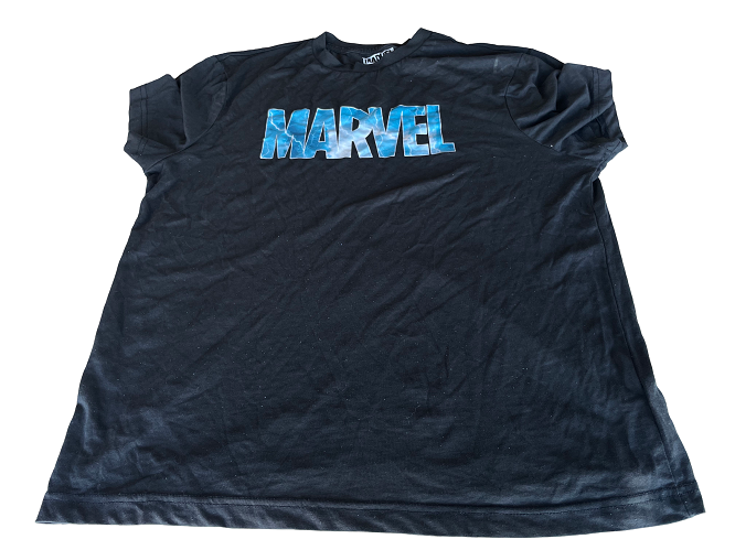 Vintage Men's black Marvel print short sleeve tees in M|L27 W22| SKU 4401