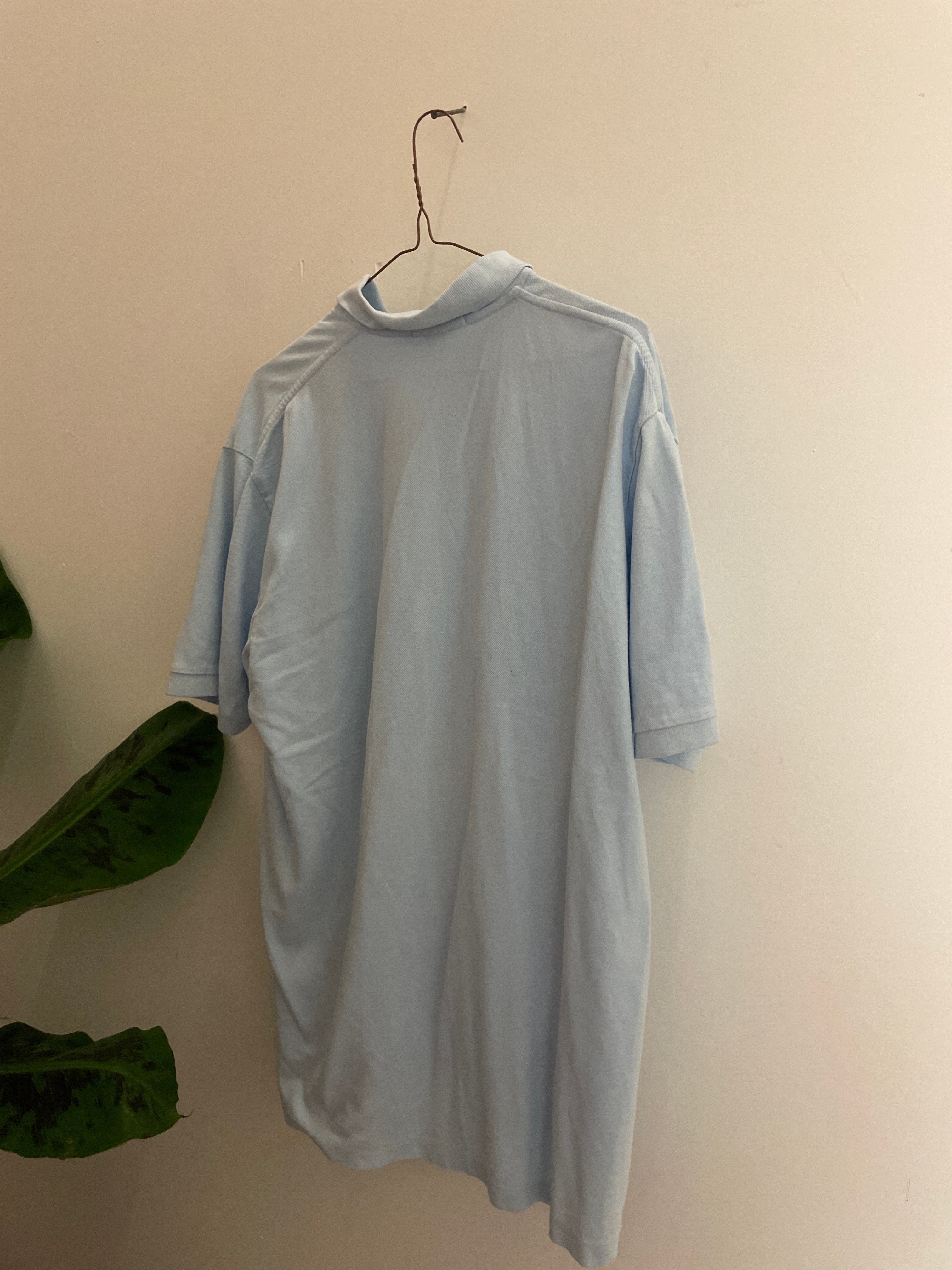 Vintage light blue polo ralph lauren mens polo shirt size XL