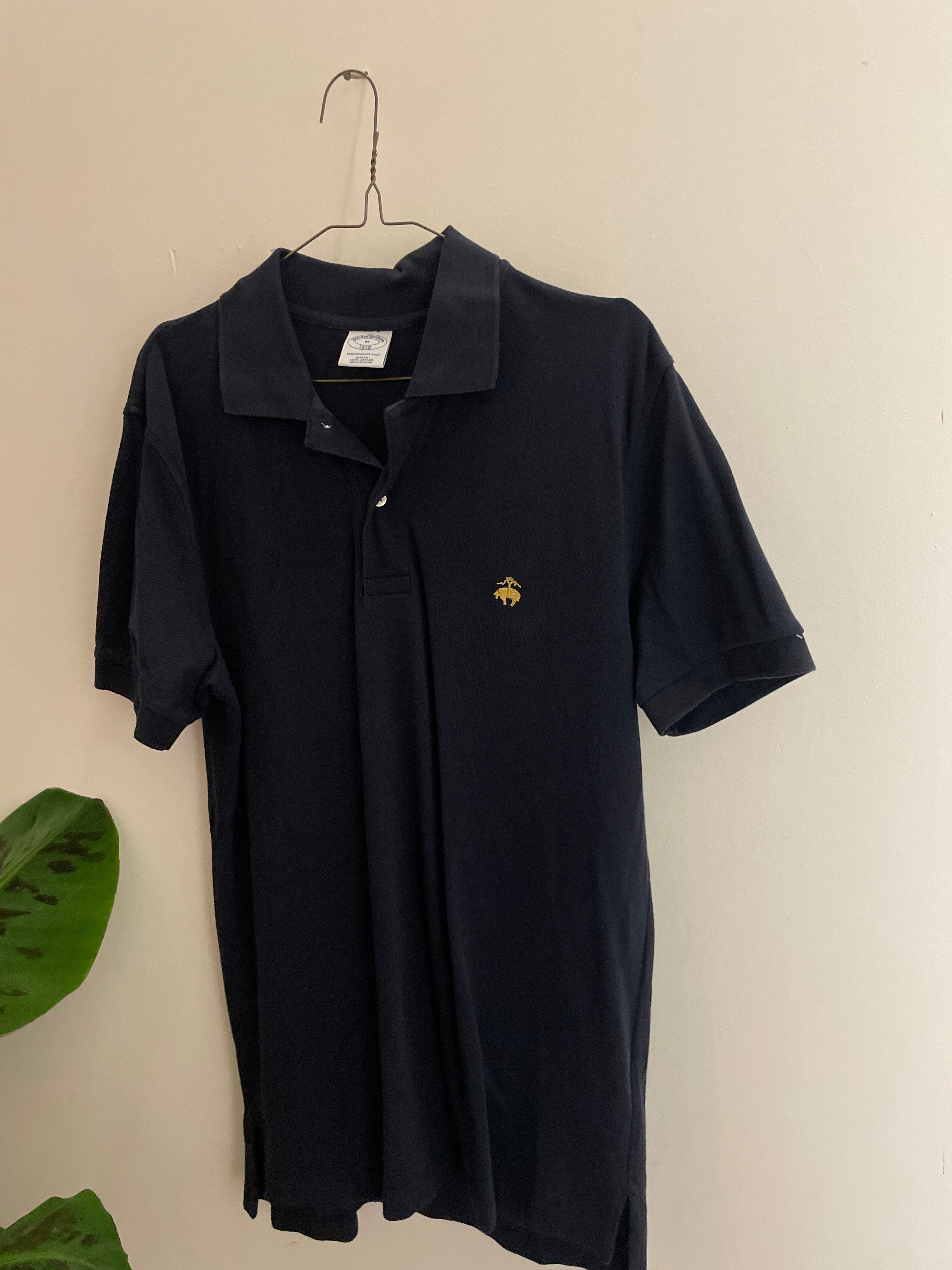 Vintage brooks brothers blue medium mens polo shirt