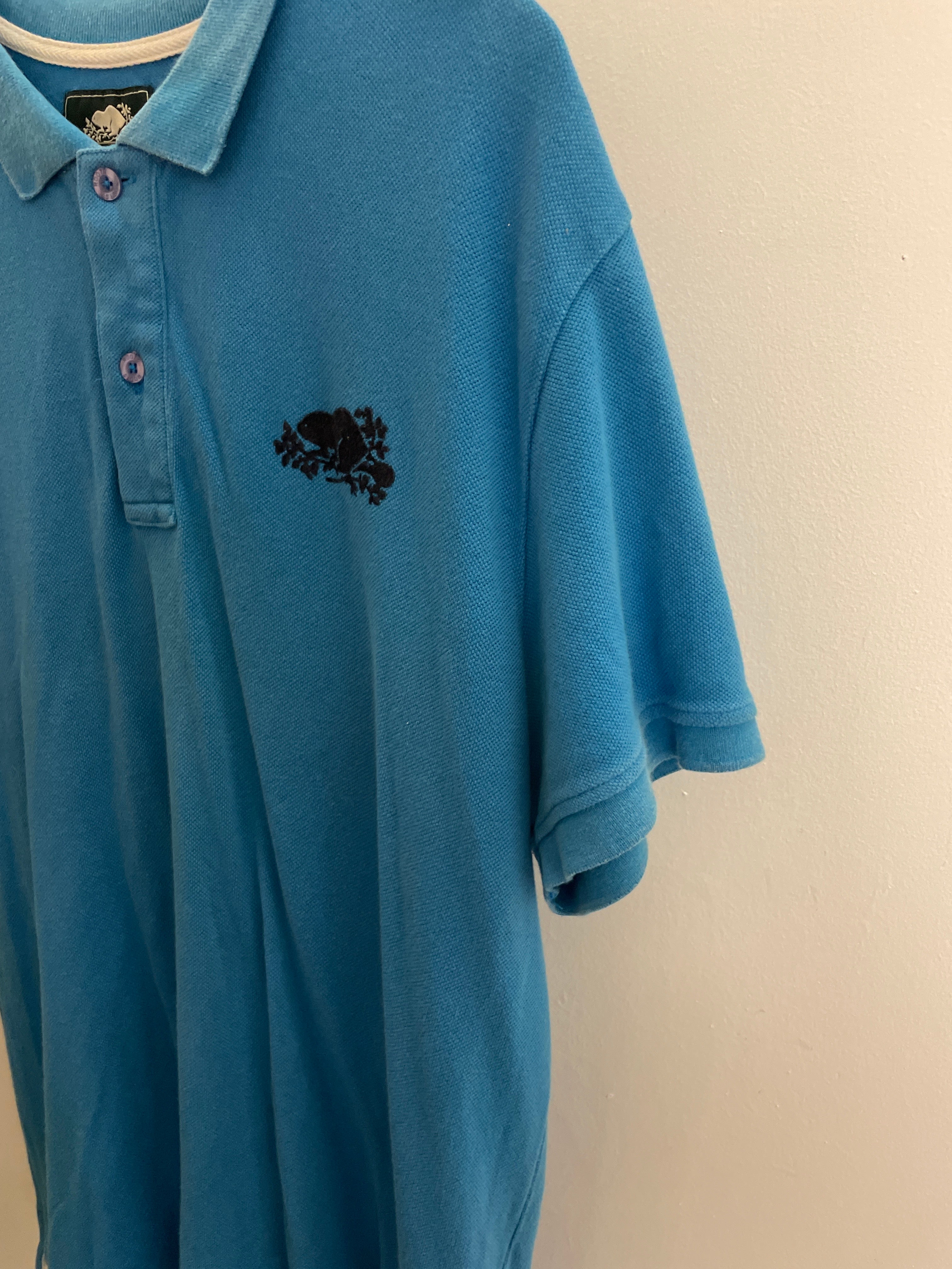 Vintage root canada mens blue polo shirt size XL