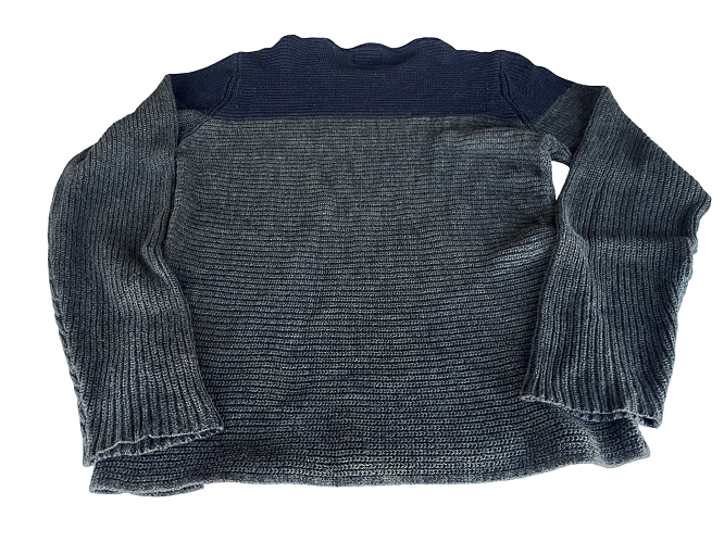 Vintage Green colorblock Only &amp; Son knitted sweatshirt in M|L27 W19|SKU 4403