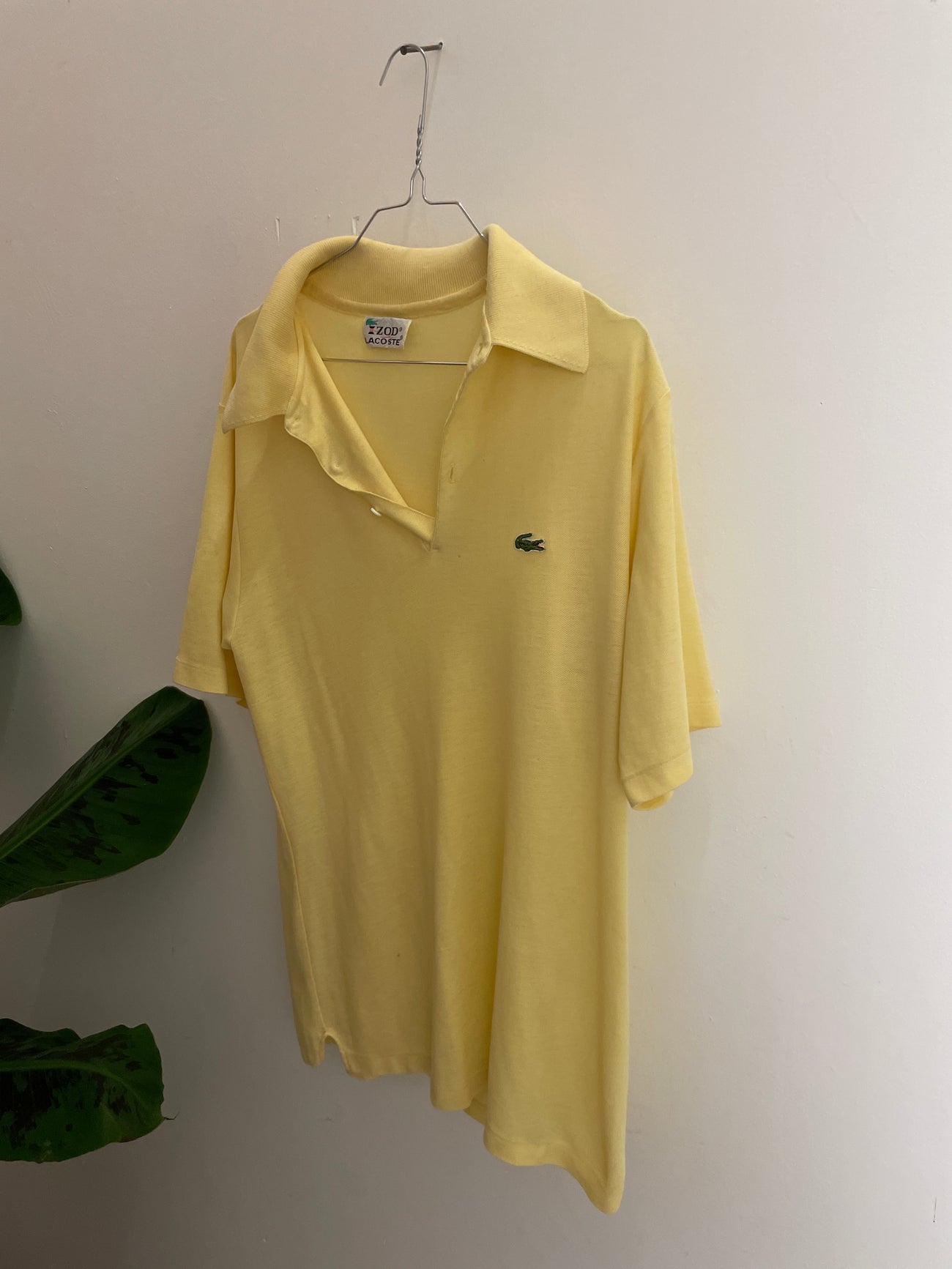 Vintage izod lacoste mens yellow polo shirt size M