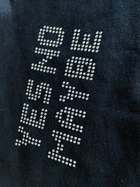 Vintage Yes No Maybe print Black sweatshirt in M|L27 w21| SKU 4404