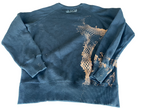 Vintage Yes No Maybe print Black sweatshirt in M|L27 w21| SKU 4404