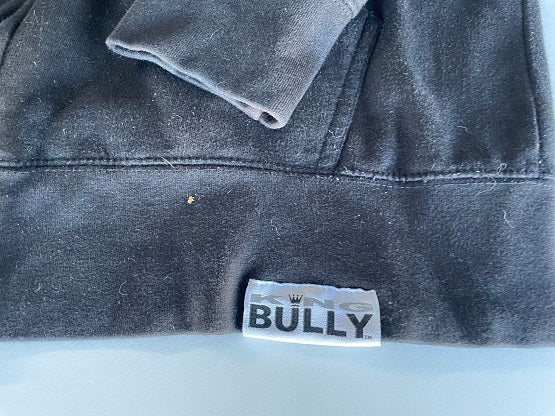 Vintage Black King Bully graphics full zip hoodie in M|L26 W21| SKU 4405