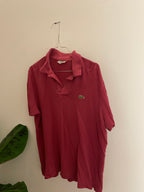 Vintage red lacoste chemise mens polo shirt size M