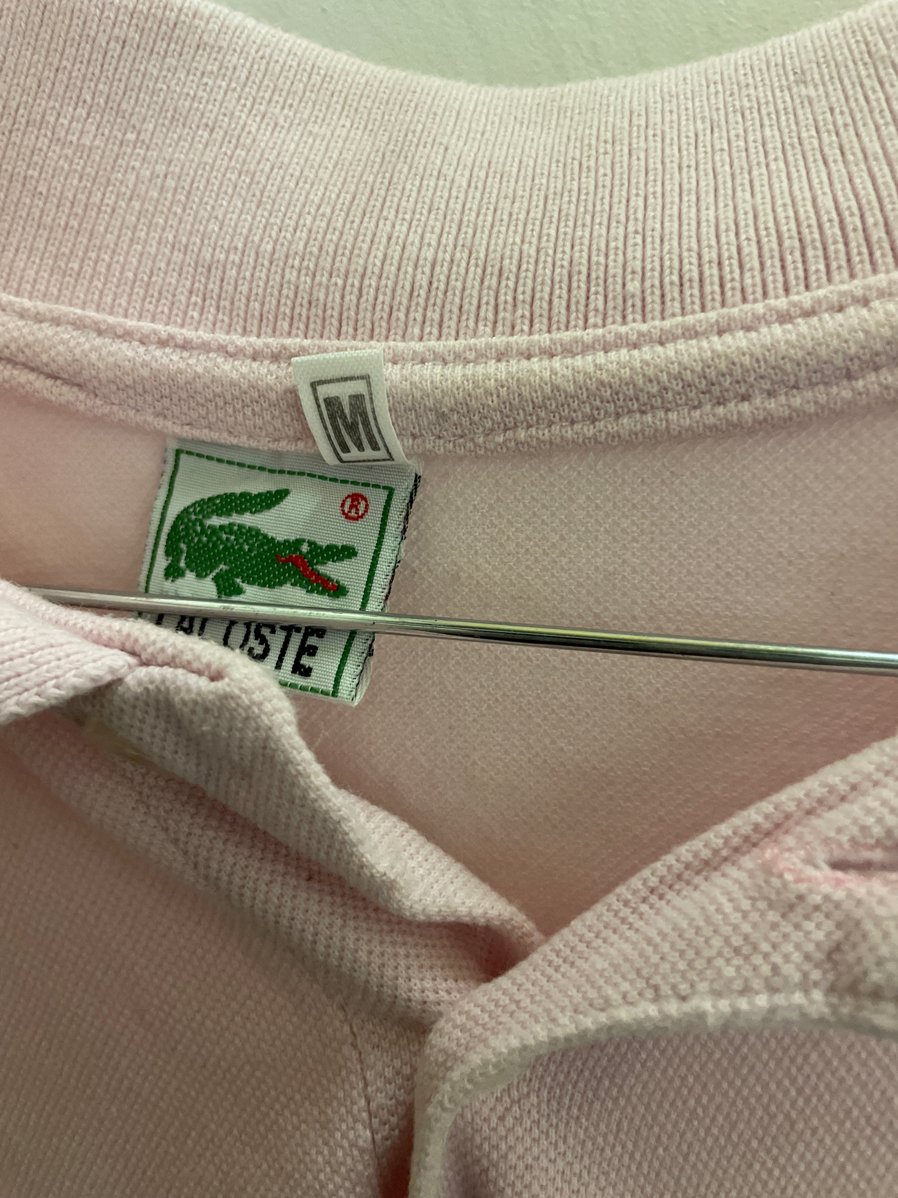 Vintage medium pink lacoste men polo shirt