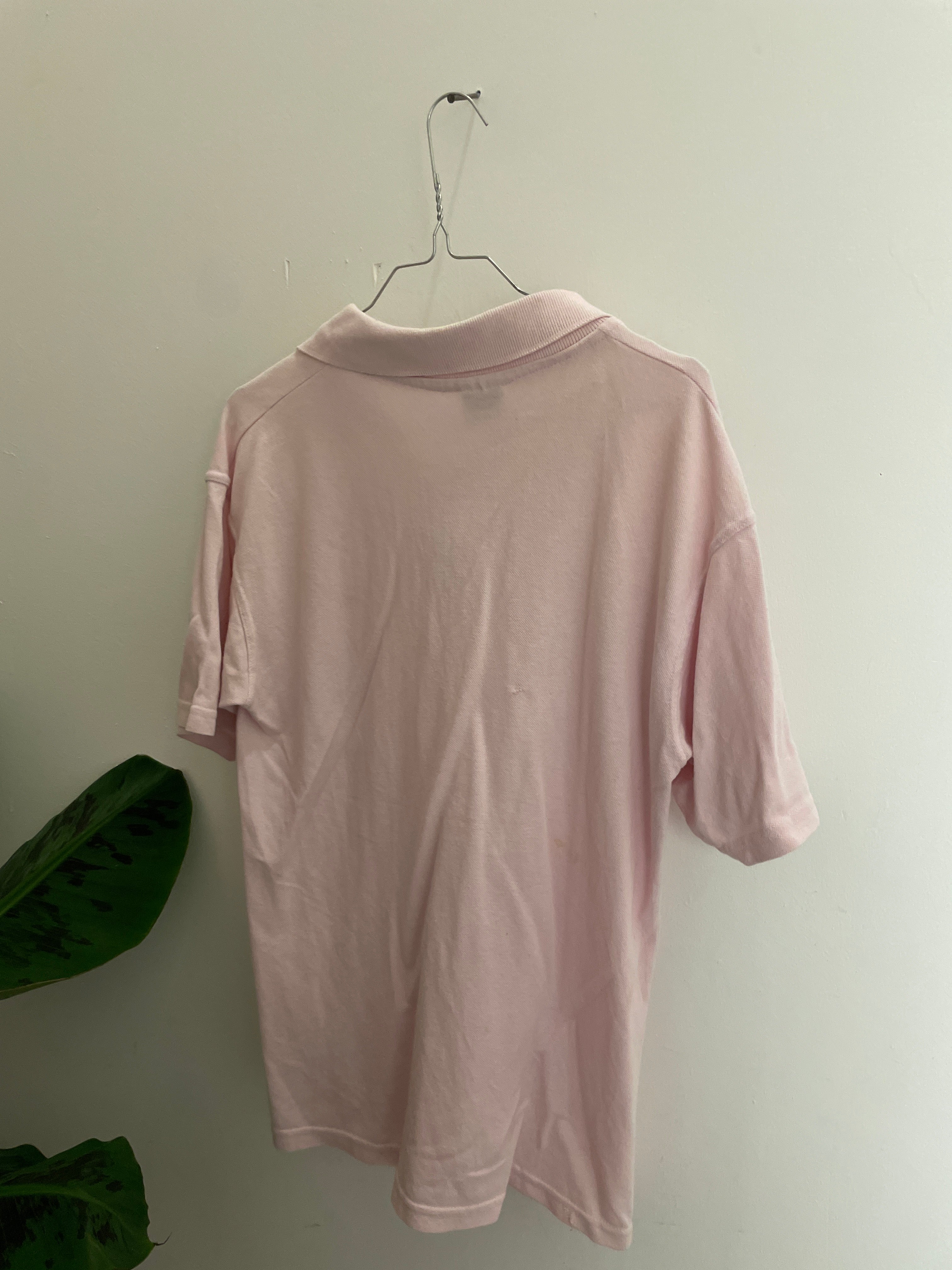 Vintage medium pink lacoste men polo shirt