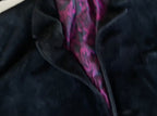 Vintage Men's suede Velvet Black blazer in L| SKU 4407
