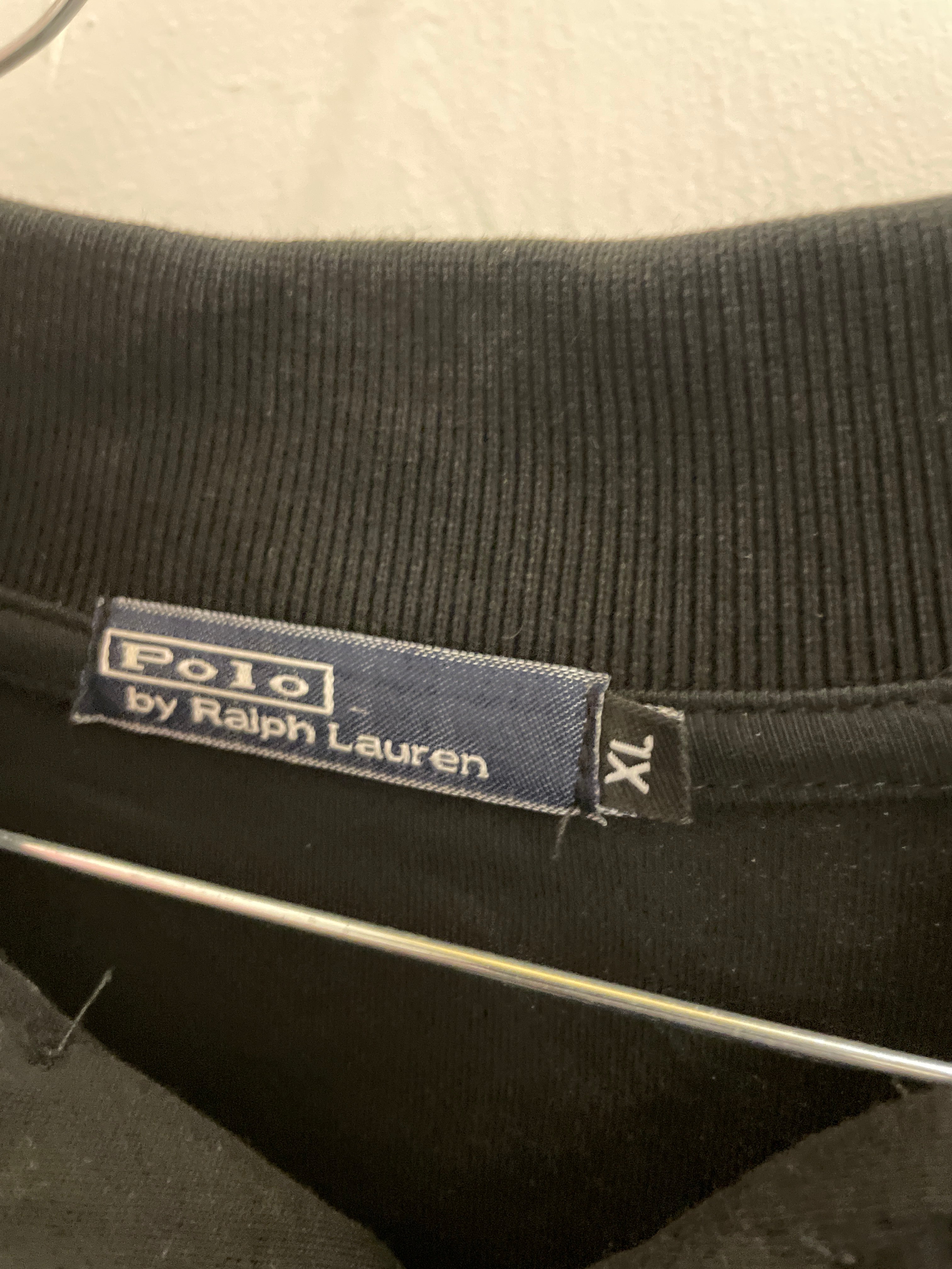 Vintage polo by ralph lauren black mens polo shirt size XL