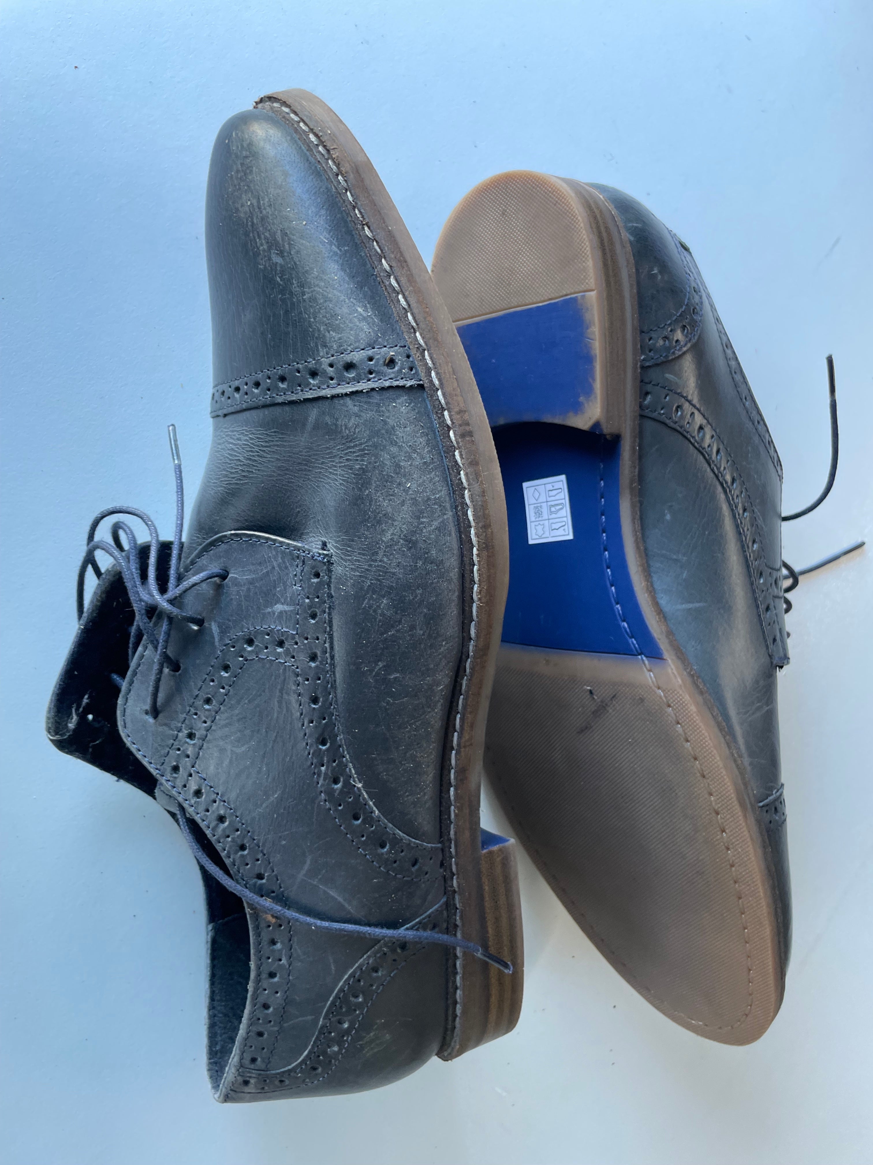 Vintage Dunnes store men's oxford grey brogue UK 10 size 44| SKU 4408