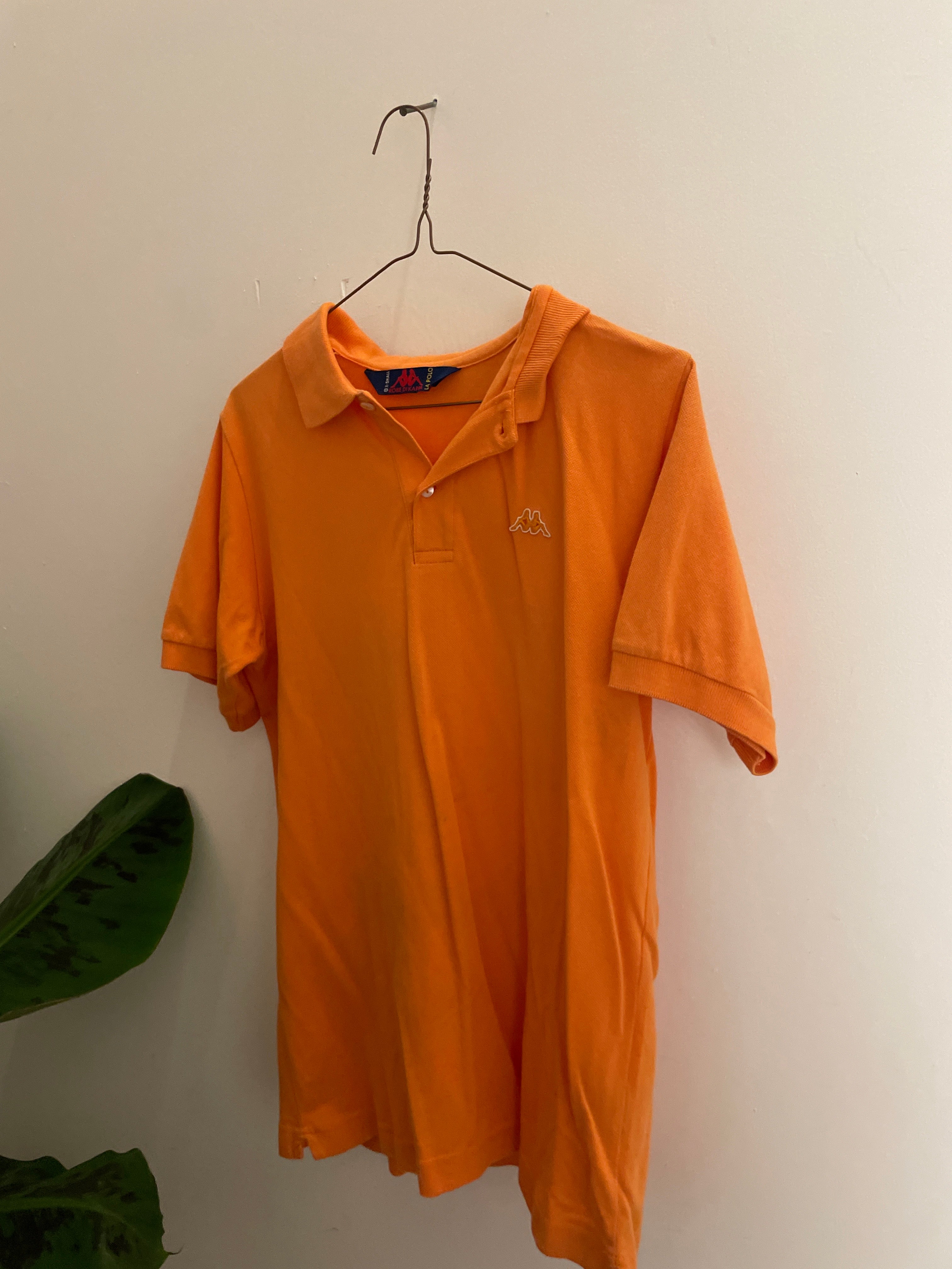 Vintage Kappa orange mens polo shirt size XS