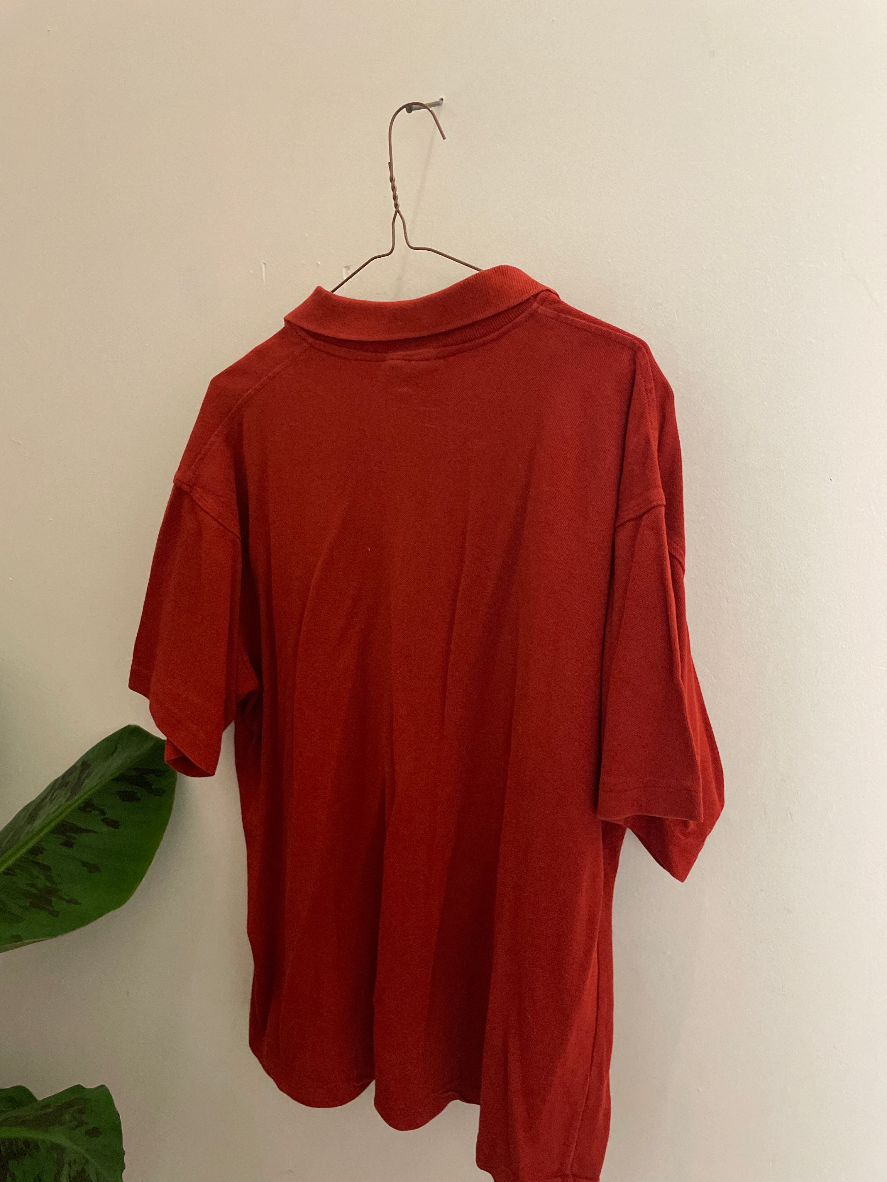 Vintage polo ralph lauren red regular fit large size