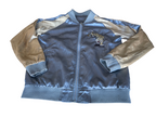 Vintage Soulstat Tiger graphics grey colourblock bomber jacket size L|L30W22|SKU 4410