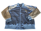 Vintage Soulstat Tiger graphics grey colourblock bomber jacket size L|L30W22|SKU 4410