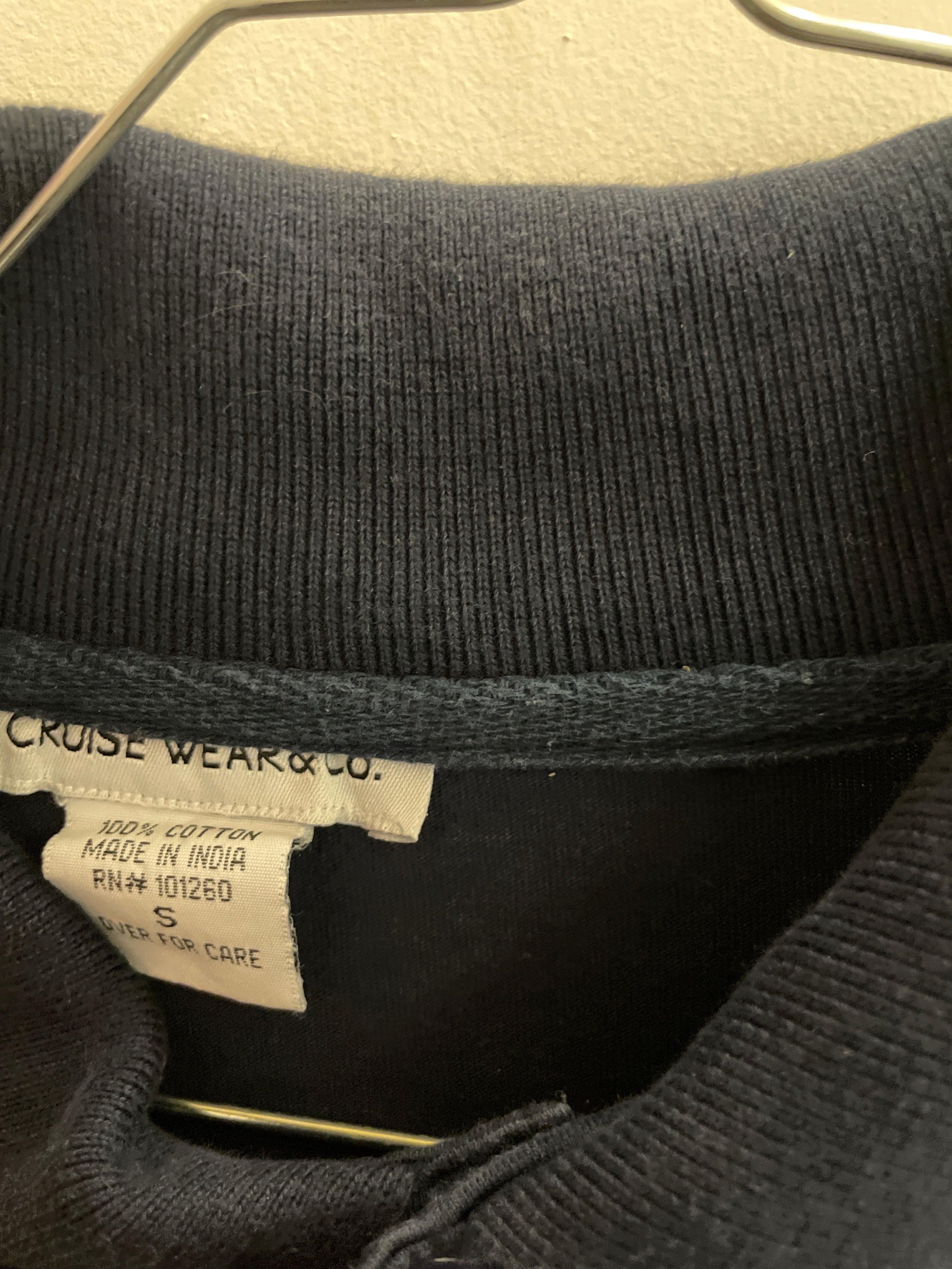 Vintage cruise wear & co blue polo men regular fit polo shirt size S