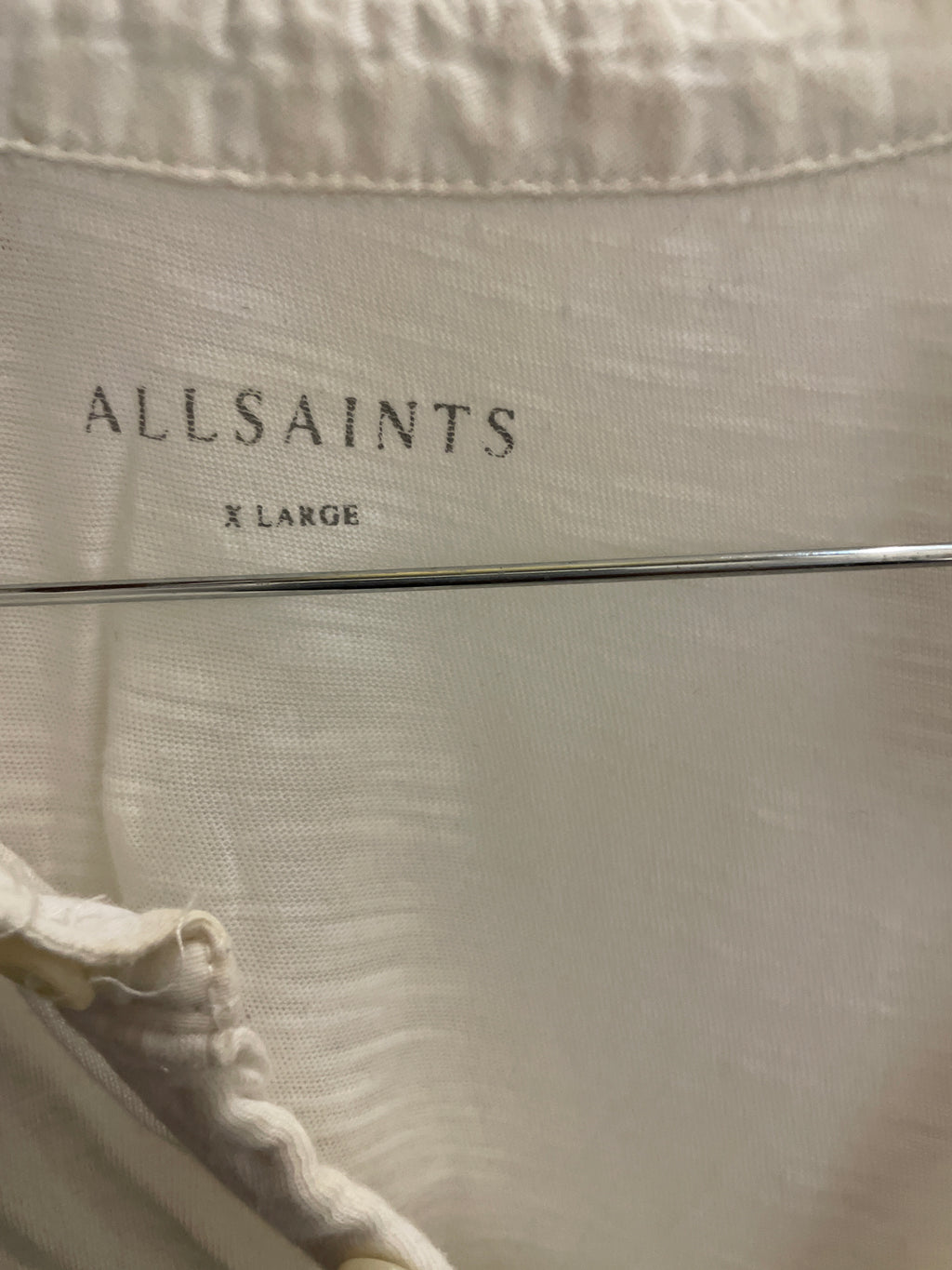 Vintage Allsaint white mens polo shirt size XL