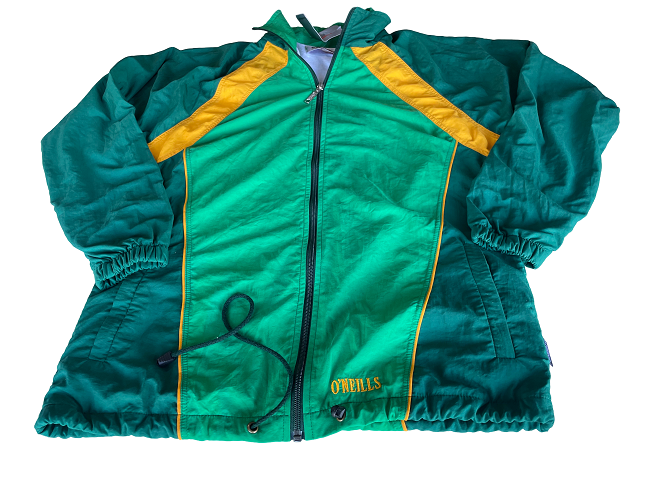 Vintage Men's O'neills Green colorblock windbreaker track jacket in M|L29W22|SKU4412