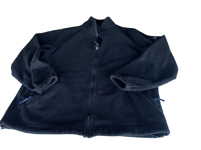 Vintage Uneek Black fleece full zip high neck jacket in L|L32 W22| SKU 4415