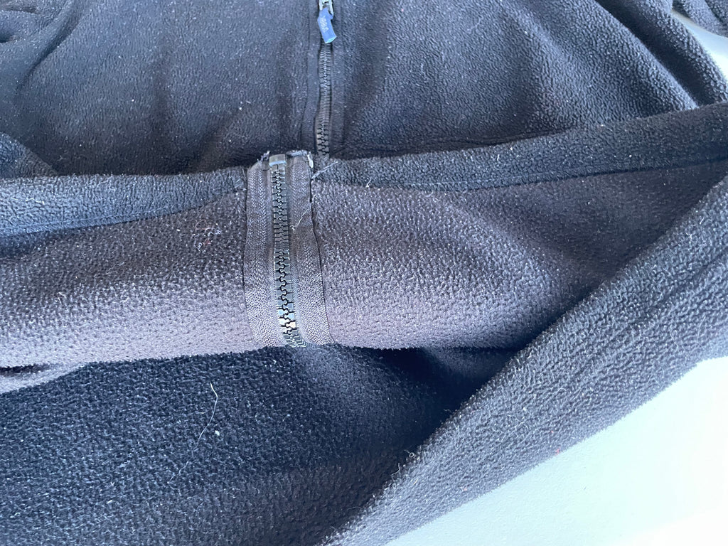 Vintage Uneek Black fleece full zip high neck jacket in L|L32 W22| SKU 4415