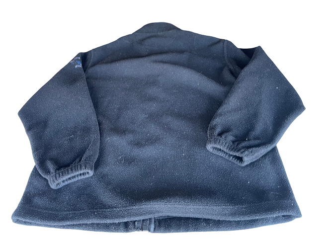Vintage Uneek Black fleece full zip high neck jacket in L|L32 W22| SKU 4415