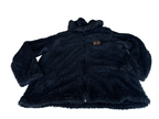 Vintage women's Buffalo black faux fur fleece jacket in L|L29 W21| SKU 4416