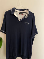 Vintage pierre cardin paris blue polo shirt size XL