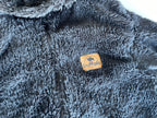 Vintage women's Buffalo black faux fur fleece jacket in L|L29 W21| SKU 4416